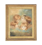 AFTER SIR JOSHUA REYNOLDS, A CHILD'S PORTRAIT IN DIFFERENT VIEWS: ANGELS HEADS