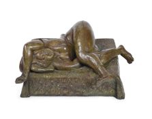 IRENE GUNSTON (BRITISH 20TH/21ST CENTURY), FIGURE RESTING