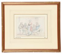 SARAH FRANCES KELLY (BRITISH 19TH CENTURY), DINNER IN AN IRISH CABIN