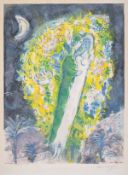 Marc Chagall (1887-1985) after. Couple dans les Mimosas, from Nice et la Côte d'Azur (Mourlot. …