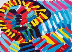 λ Karel Appel (1921-2006) Face in the Colourful Rain