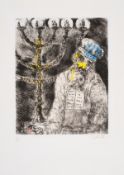 λ Marc Chagall (1887-1985) Aaron et le Chandelier, from Bible (Cramer 30)