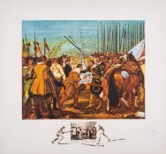 λ Salvador Dalí (1904-1989), Velasquez 'Le reddition de Breda', from Changes in Great Masterpieces …