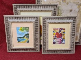 Various framed prints Barbados