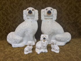 Large pair of Staffordshire Spaniels