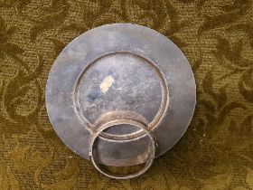 Hammered silver dish