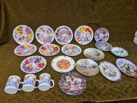 Royal Albert floral cabinet plates