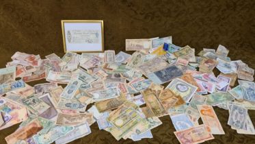 Large mixed lot of old world banknotes