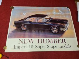 Original Humber Imperial and Super Snipe promotional poster