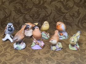 7 x Royal Worcester birds