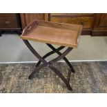 20th century mahogany butlers tray and stand