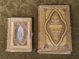 Victorian gilt and leather bound Bible and Common Prayer Book