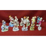 Full set of Royal Worcester months of the year figures