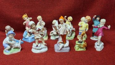 Full set of Royal Worcester months of the year figures
