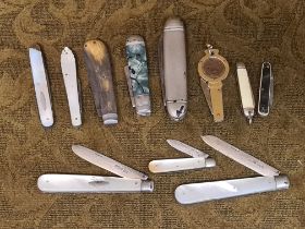 Silver bladed pocket knives