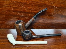 Ropp de Luxe, Smoke Joe Extra and clay smoking pipes