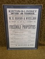Vintage Hanson & Wheeldon Auction sale poster