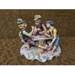 Ardalt Capolavori porcelain figure Card Players