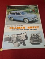 Original 1960's Hillman Husky promotional poster