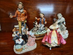 Lladro, Doulton and Capodimonte figures