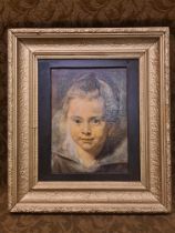 A 20th century oil on canvas of Young Girl