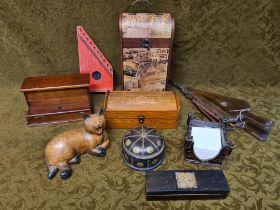 Various woodenware boxes and decorative items