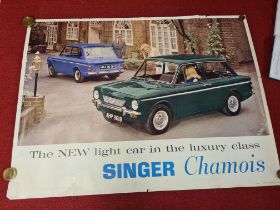 Original 1960's Singer Chamois promotional poster