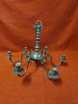 Pewter 5 sconce candelabra