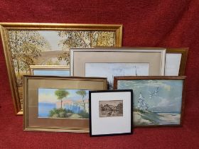 Collection of assorted framed watercolours, pictures and prints