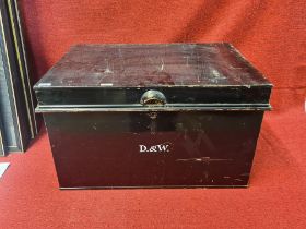 Vintage metal deed box