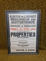 Vintage Drewery & Wheeldon auction sale poster