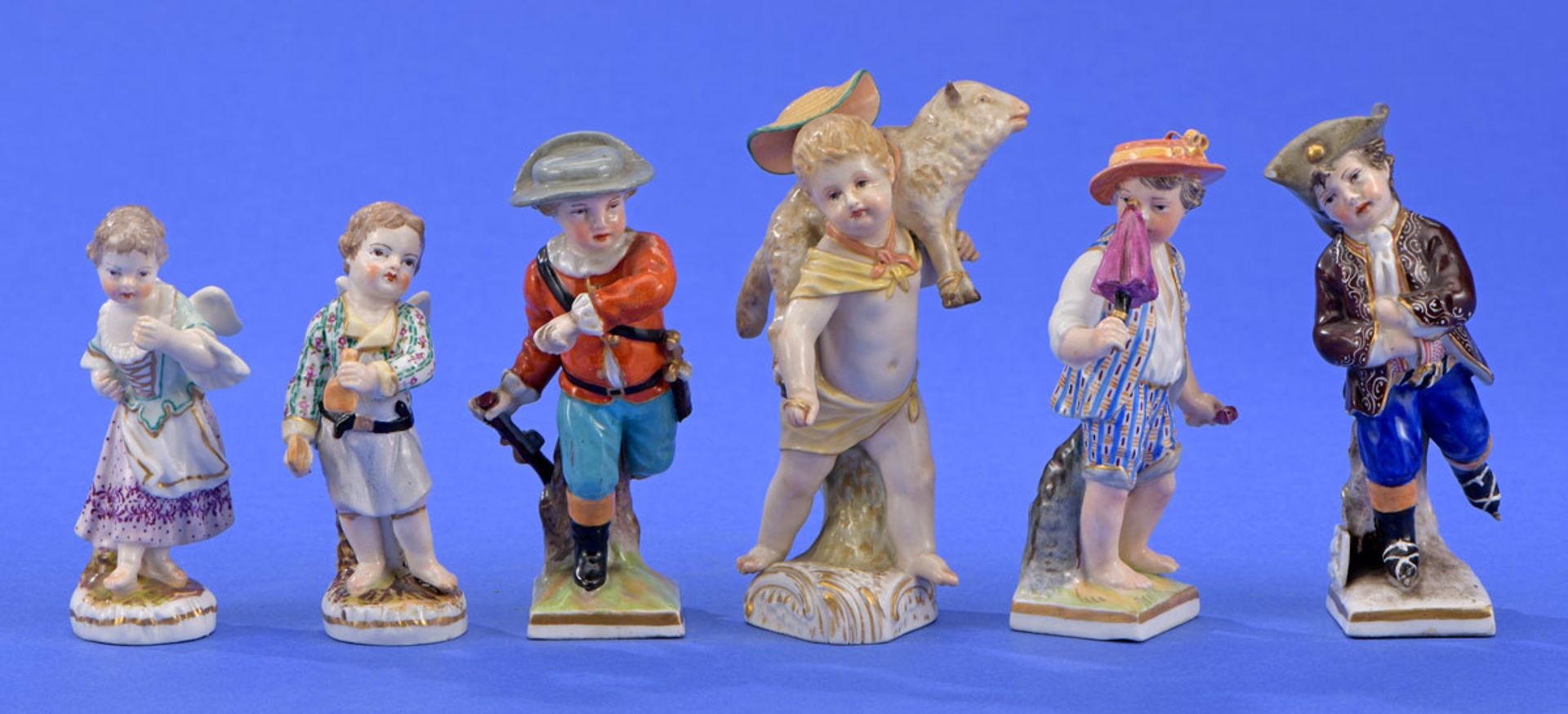 Sammlung von sechs KPM-Figuren