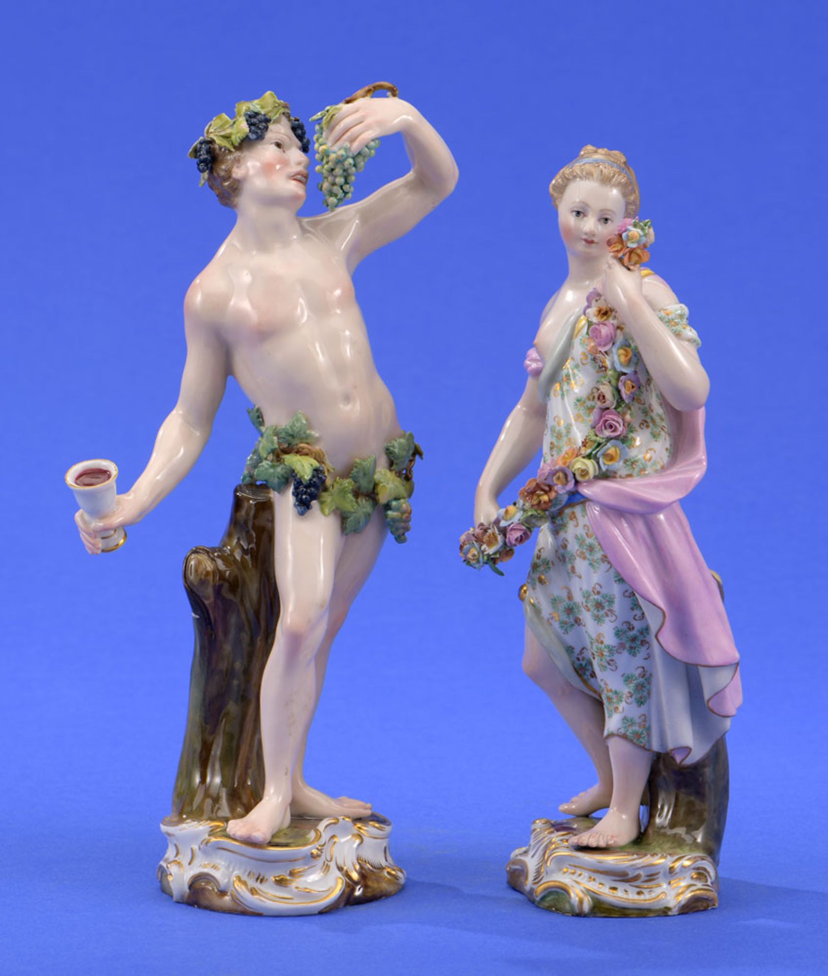 Flora und Bacchus   Meissen 19. Jhdt.