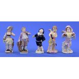 Sammlung von fünf Meissen-Figuren 18. Jhdt.