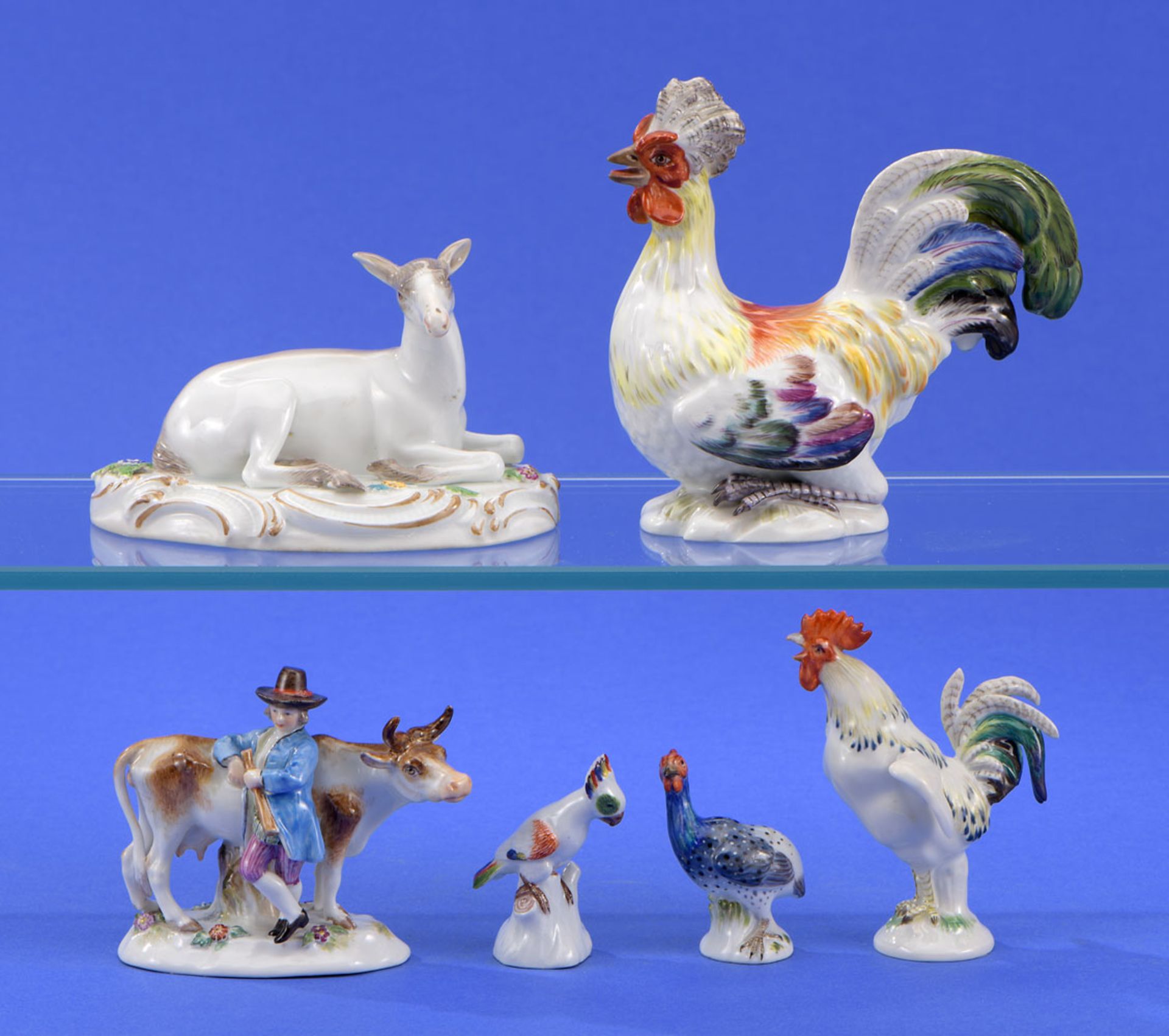 Sammlung von sechs Meissen-Tierfiguren   19. und 20. Jhdt.