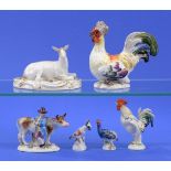 Sammlung von sechs Meissen-Tierfiguren   19. und 20. Jhdt.