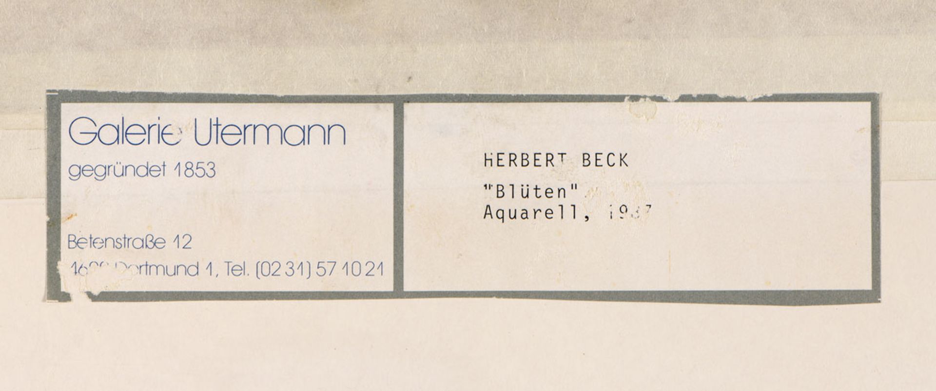 Beck, Paul Herbert 1920 Leipzig - 2010 Tegernsee - Image 3 of 3