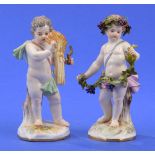 Zwei Figuren ,,Allegorien des Sommers und Herbstes"   Meissen 19. Jhdt.