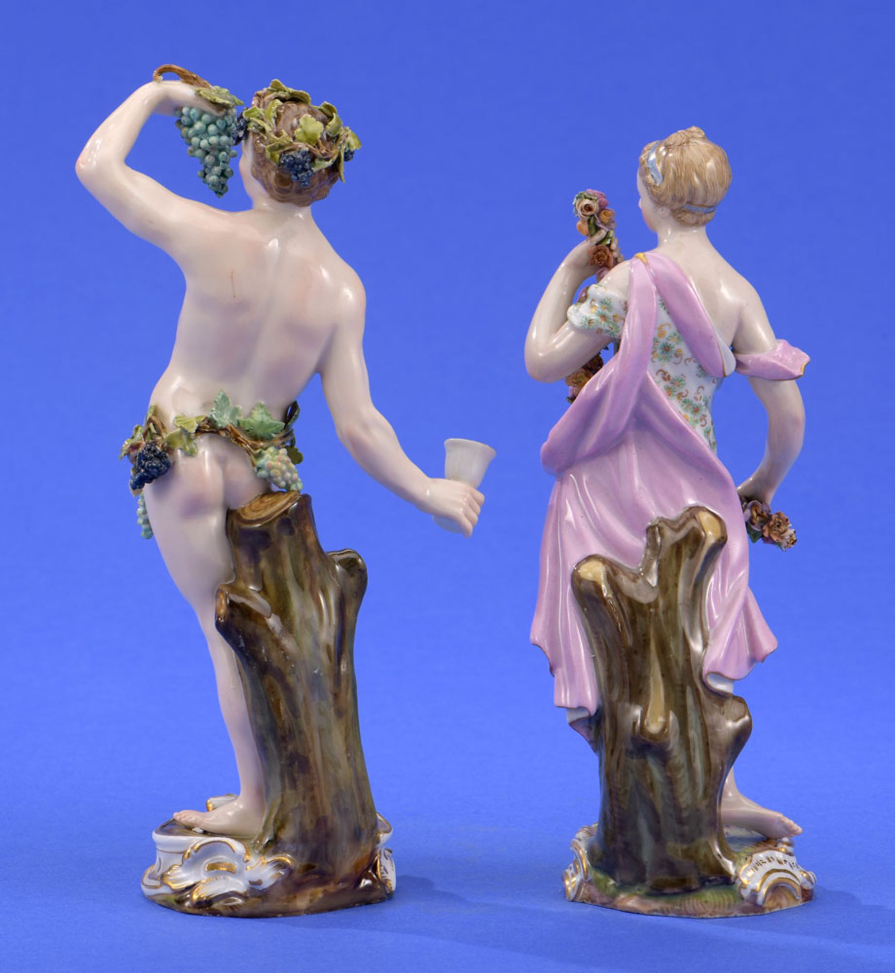 Flora und Bacchus   Meissen 19. Jhdt. - Bild 2 aus 2