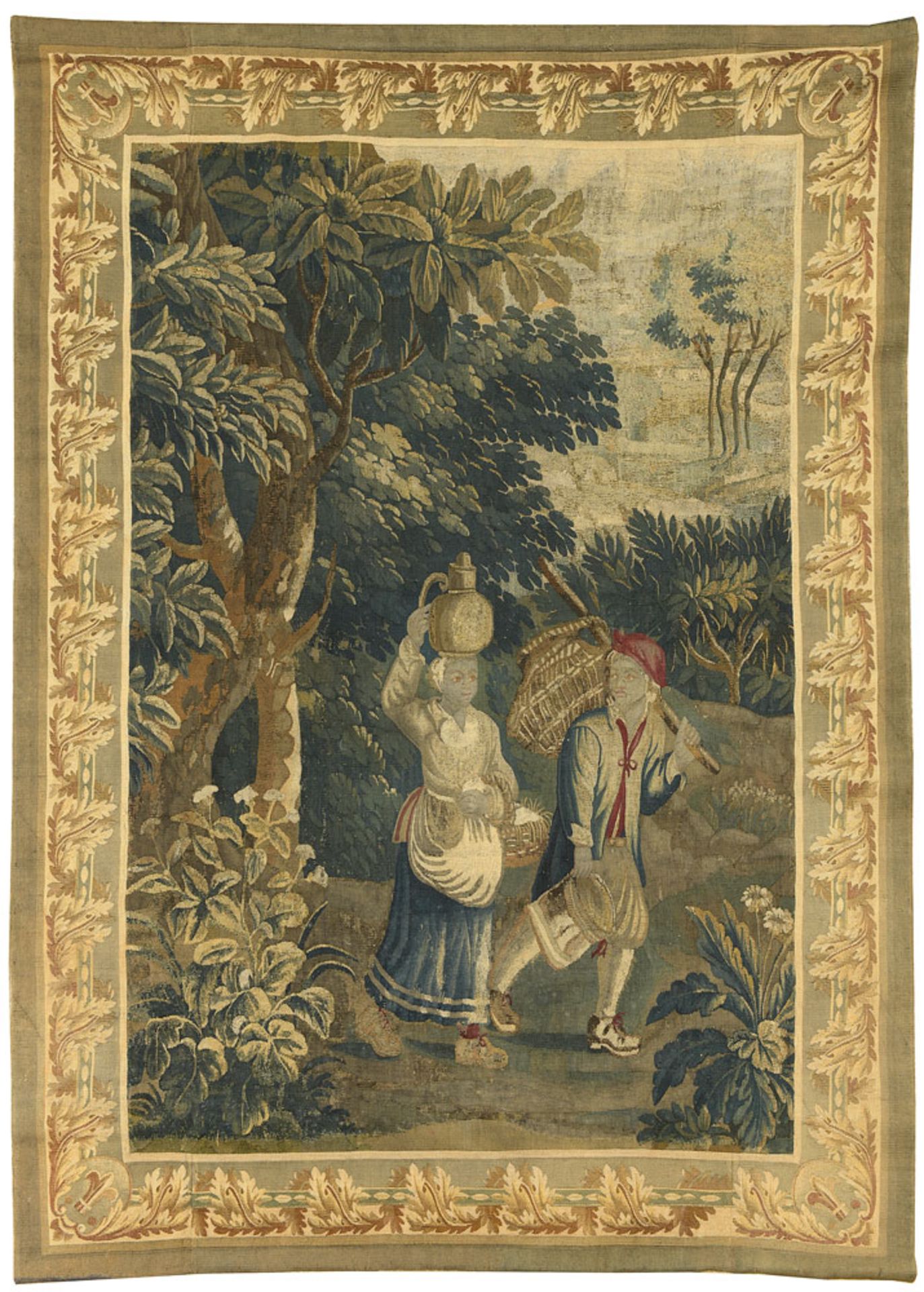 Tapisserie sogn. Teniers-Tapisserie   Flämisch um 1700