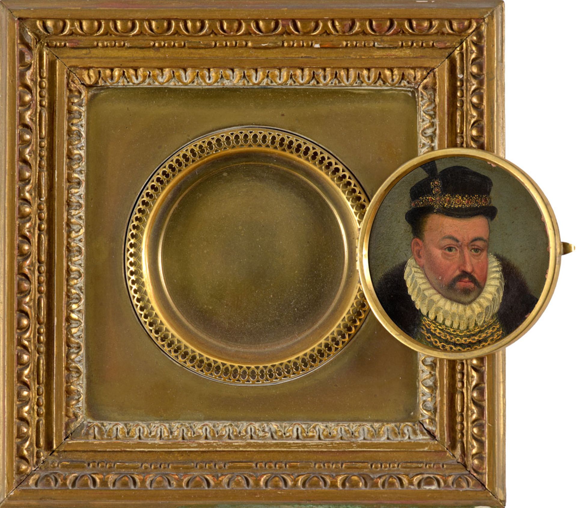 Rahmen mit zwei Portraitminiaturen - Image 4 of 4
