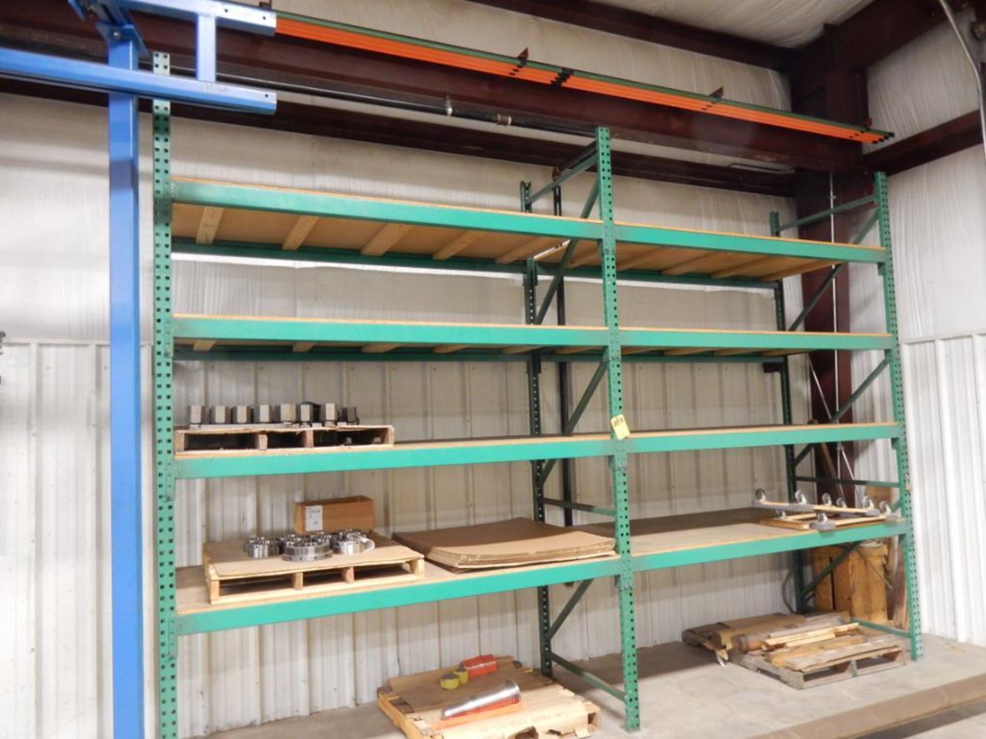 (3) PALLET RACK SECTIONS, 44" X 96" X 12', WOOD DECK - NO CONTENTS