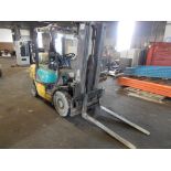 KOMATSU FORKLIFT, M# FG25T-12, S/N 504328A, APPROX. 6,330 HOURS, 3-SECTION LOW PROFILE MAST, SIDE SH
