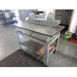 STUHR APPROX. 23" X 36" BENCH CENTER W/STEEL INSPECTION TABLE