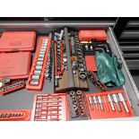CONTENTS OF DRAWER - LG. QTY. SNAP-ON SOCKETS, NUT DRIVERS, ETC.