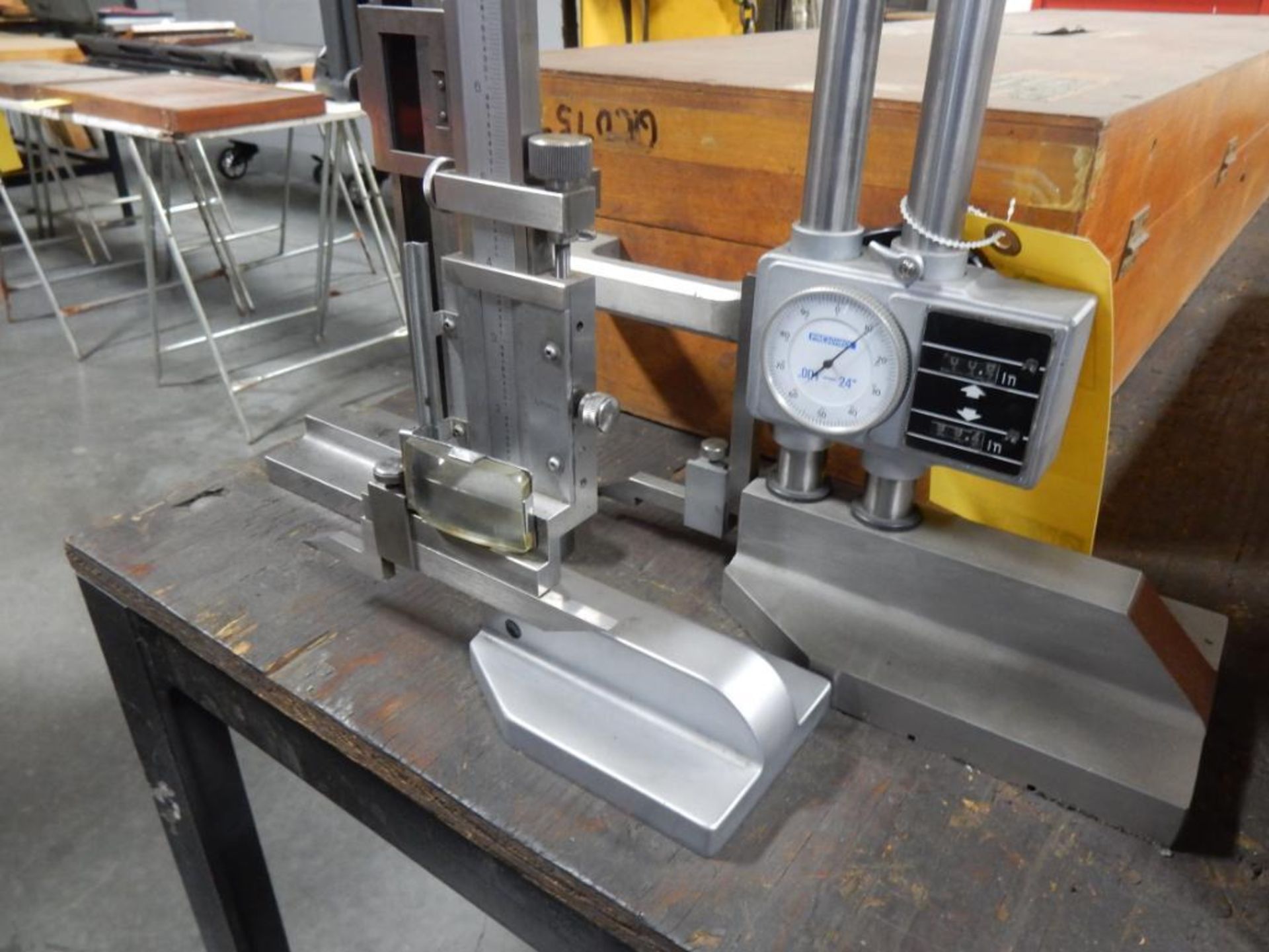 LOT PRO CHECK 24" DIAL HEIGHT GAUGE W/MITUTOYO 12" VERNIER HEIGHT GAUGE & STARRETT 24" VERNIER HEIGH - Image 2 of 2
