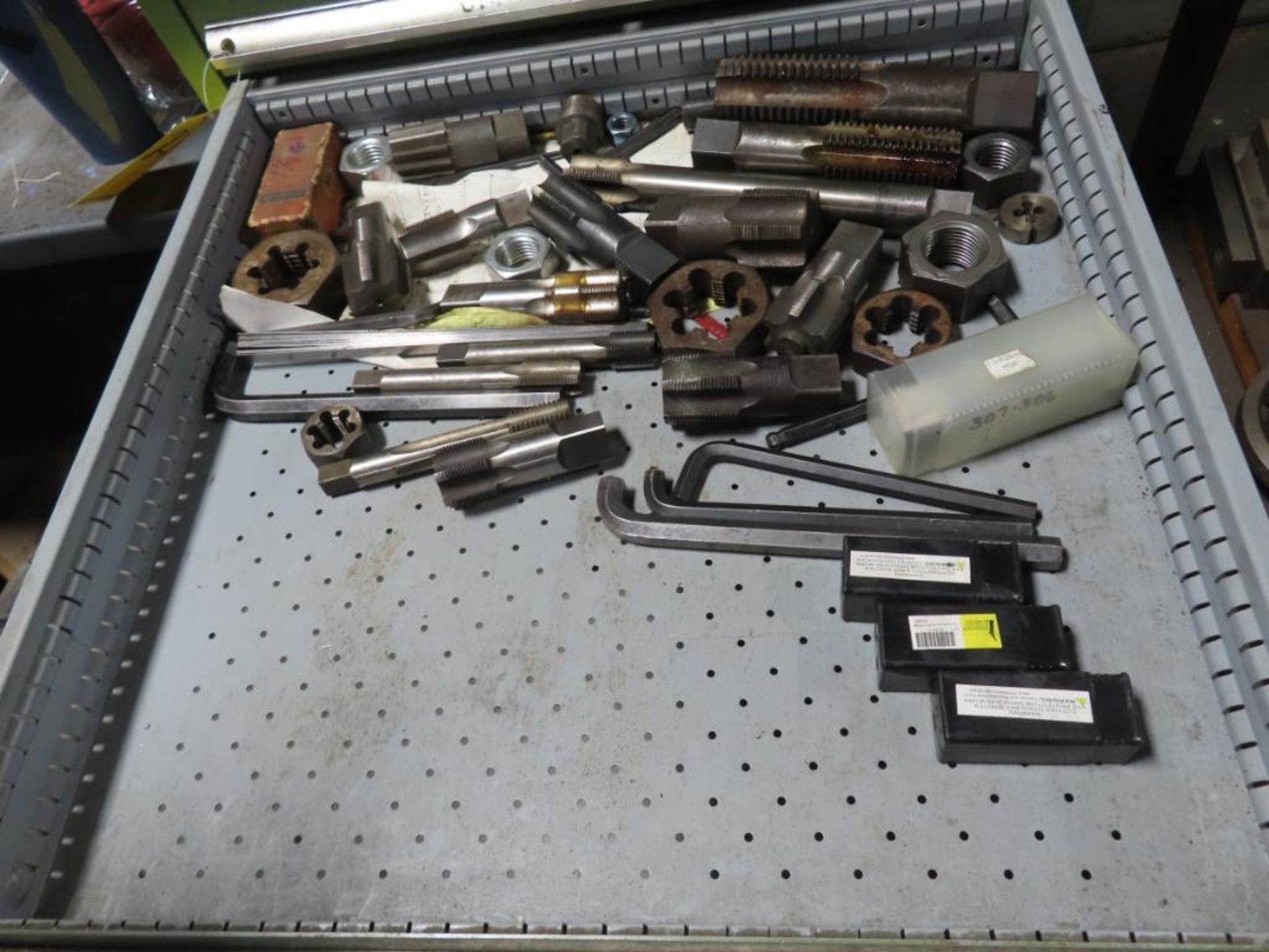 CONTENTS OF DRAWER - TAPS & DIES