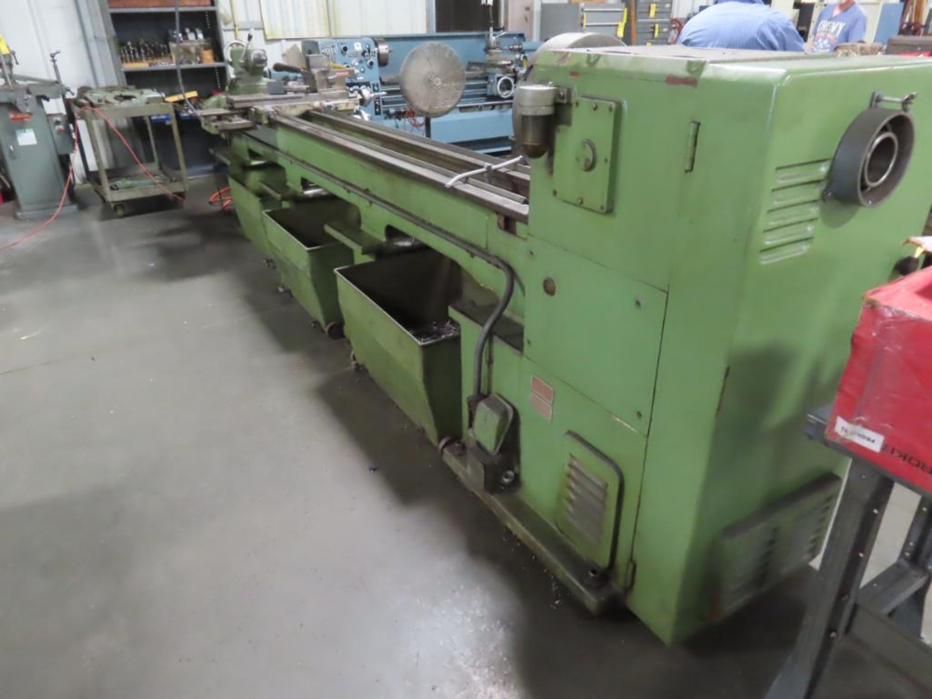 KINGSTON ENGINE LATHE, M# HL3000, S/N 14700528, 1981, 21" SWING X 126" CENTERS, 15" 3-JAW CHUCK, 3-1 - Image 5 of 6