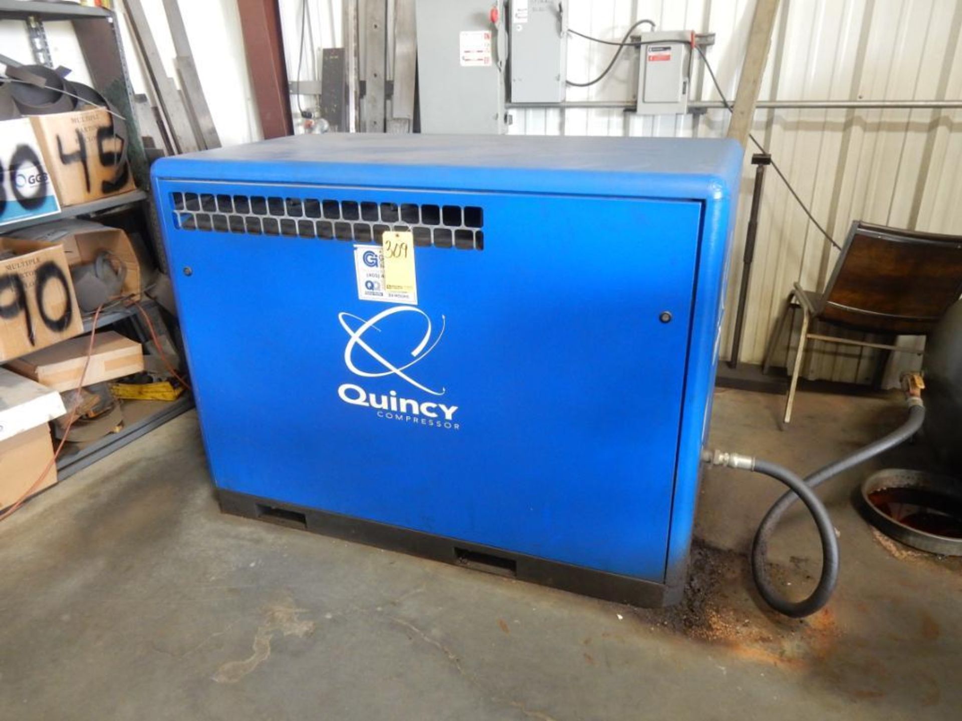 QUINCY QGB-25 ROTARY SCREW COMPRESSOR, ENCLOSED CABINET