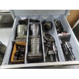 CONTENTS OF DRAWER - RIGHT ANGLE MILLING HEAD ADAPTORS, MISC. MILL TOOLING